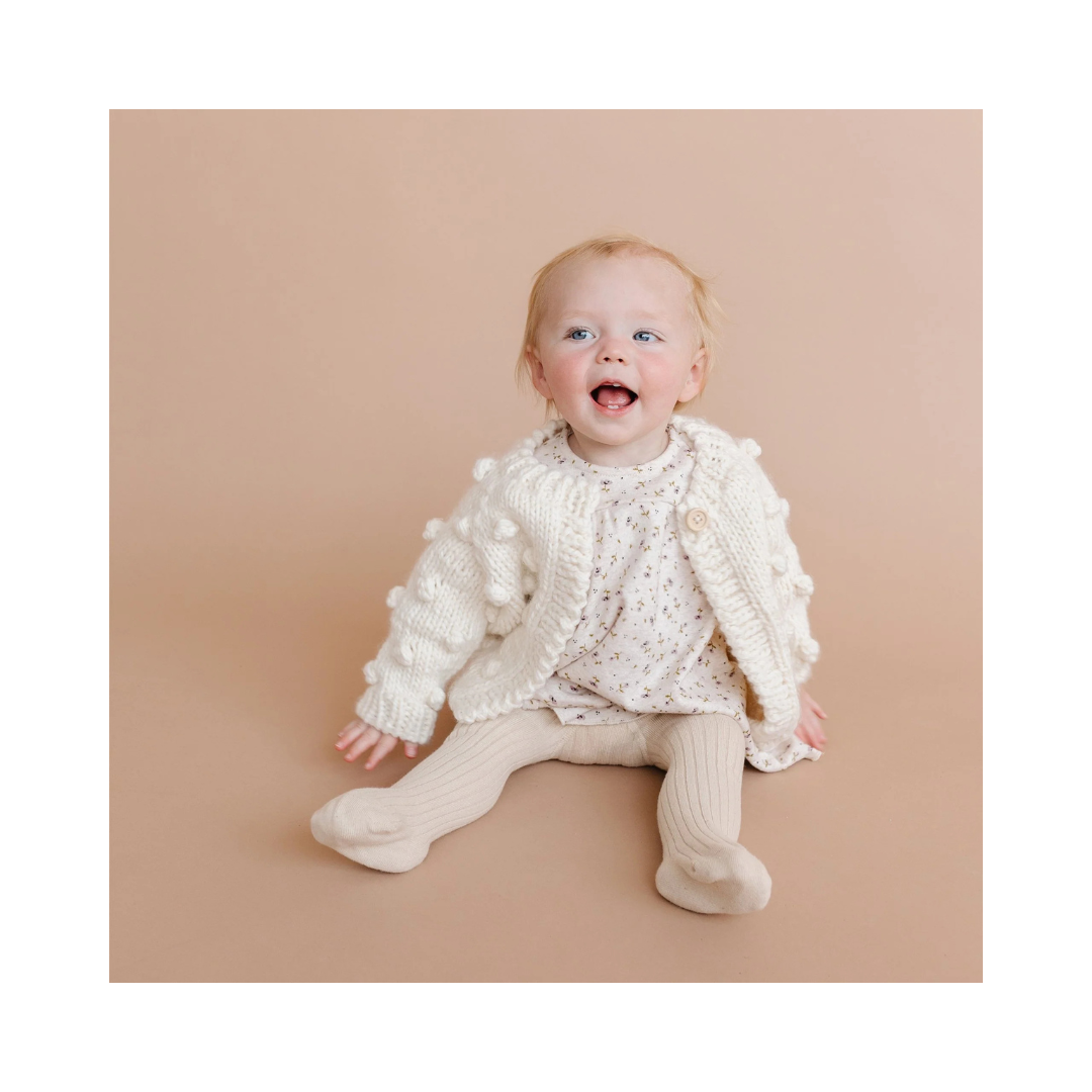 Cream Popcorn Cardigan