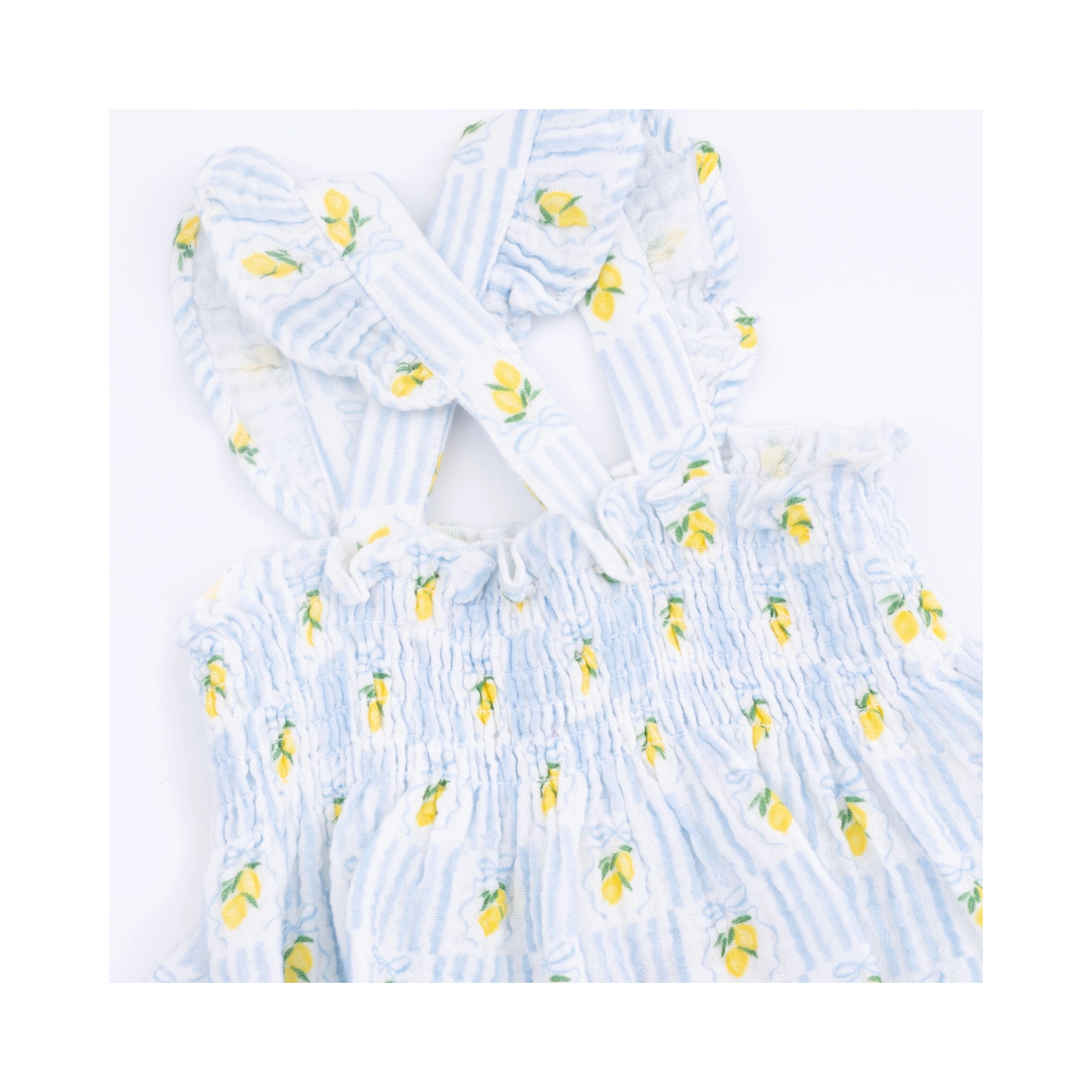 Lovely Lemons Smocked Top With Bloomer