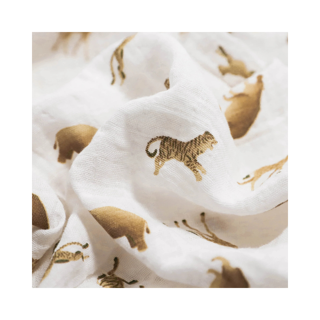 Animal Crackers Cotton Muslin Swaddle 47x47