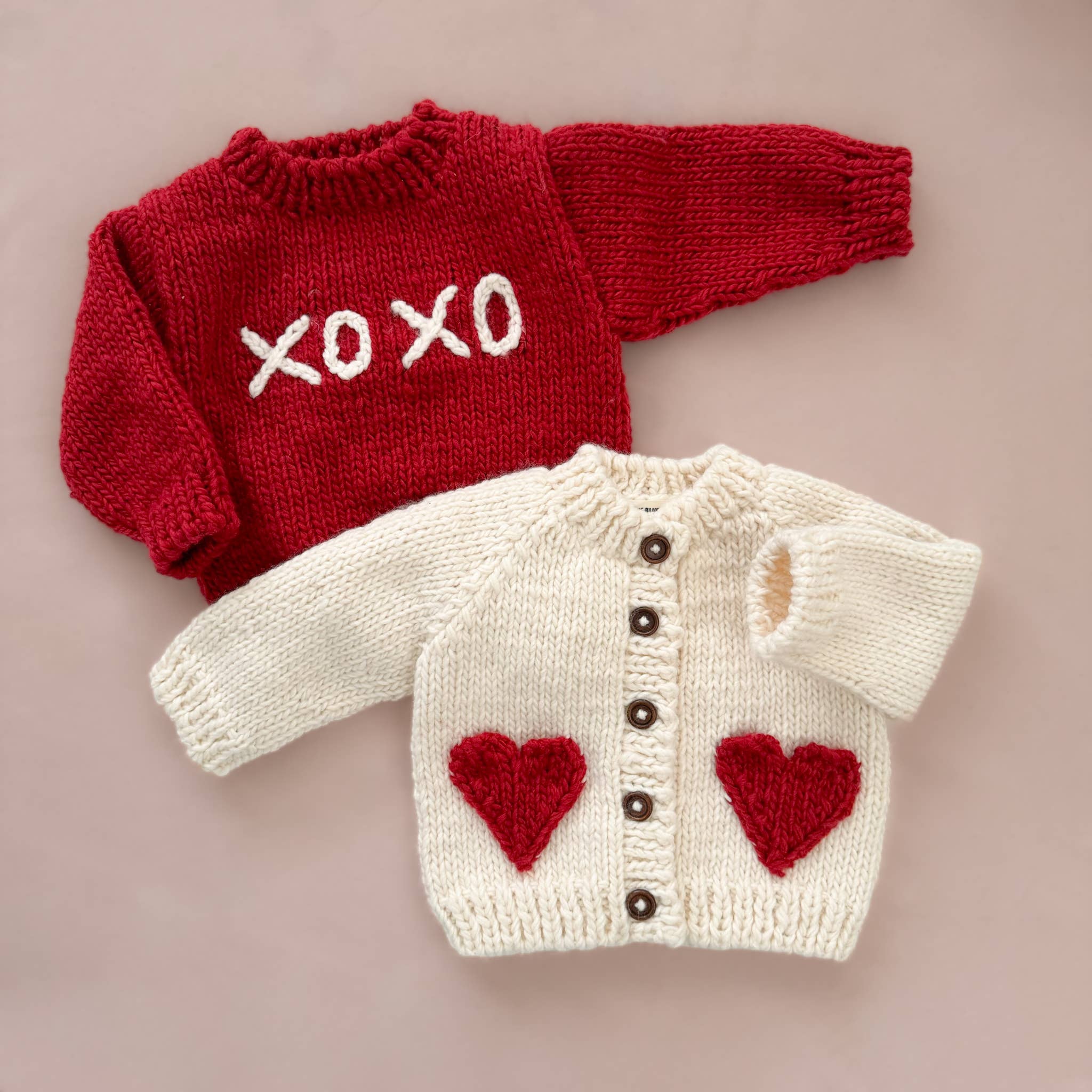 XOXO Sweater Red Baby Girls Kids Love Valentine's Sweater: S; 12-24M