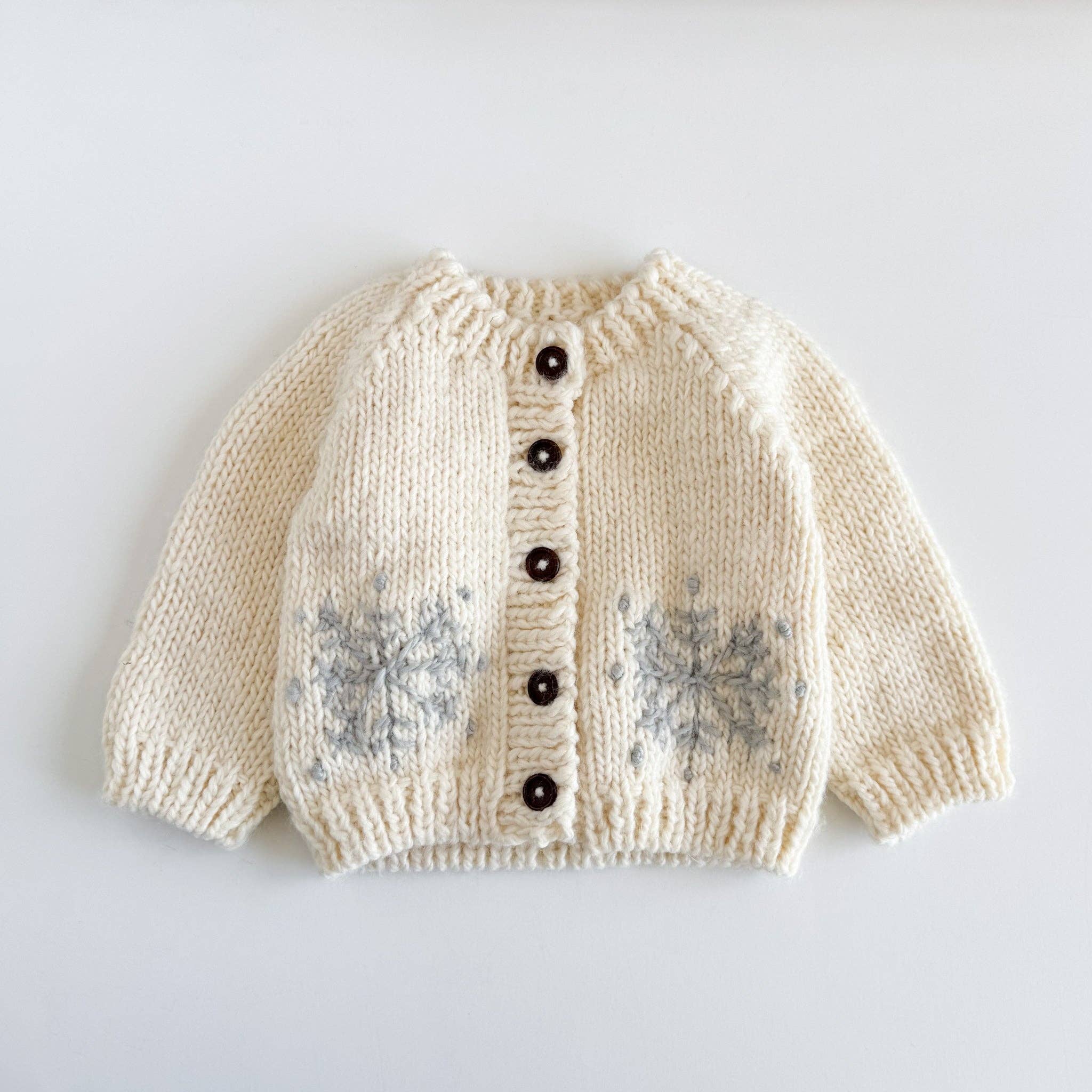 Snowflake Cardigan Baby Kid Winter Holiday Sweater Knit: M; 2-3Y