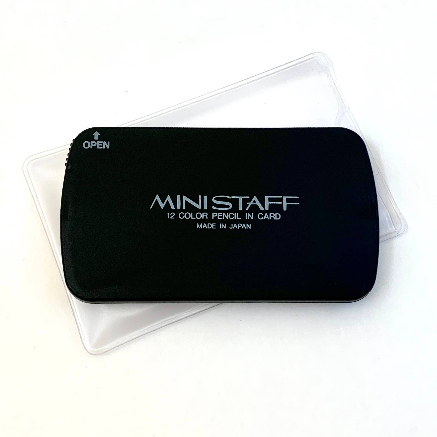 22132 12 Mini Pencils in Black  Card Case-1