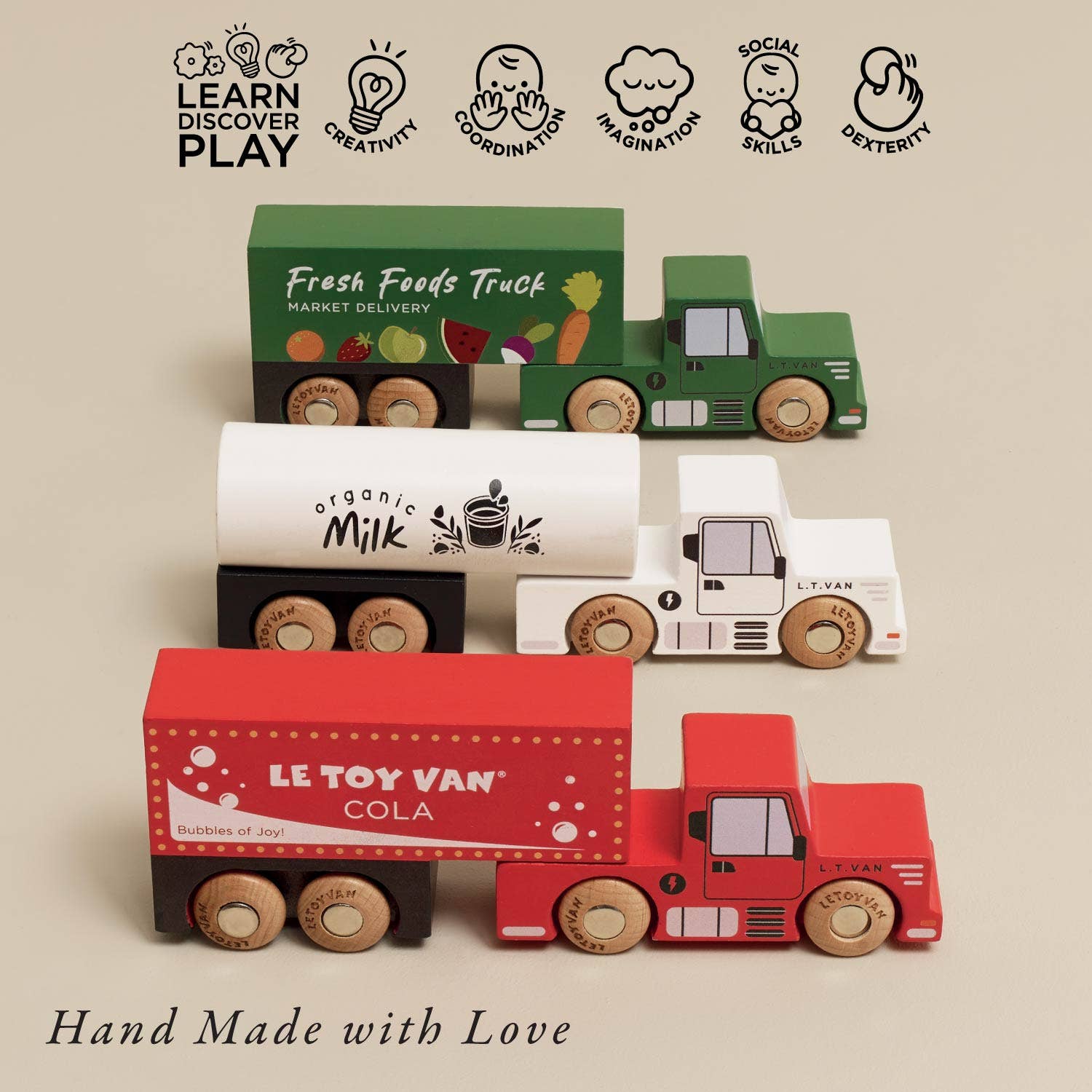 Wooden Trailer Truck Set