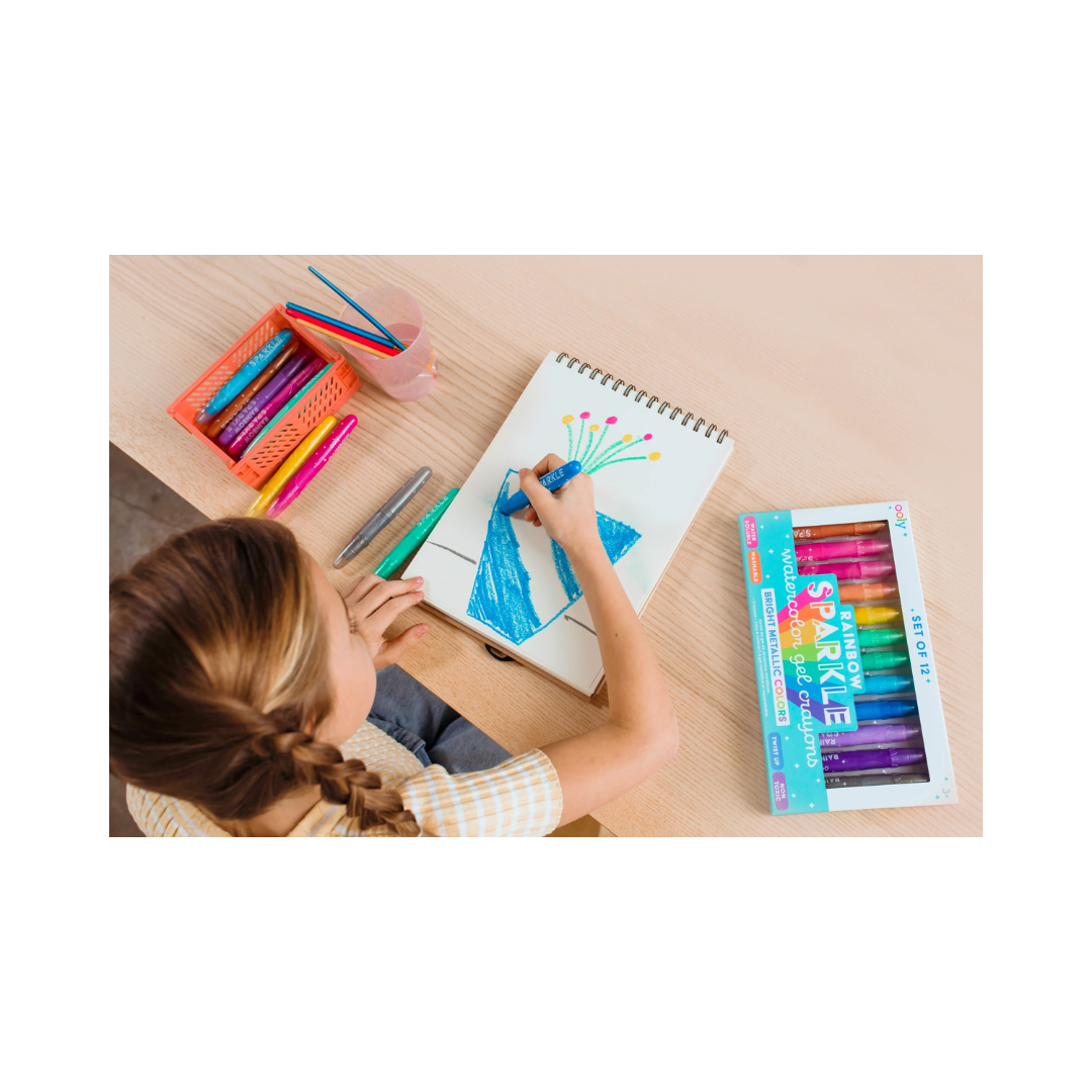 Rainbow Sparkle Watercolor Gel Crayons