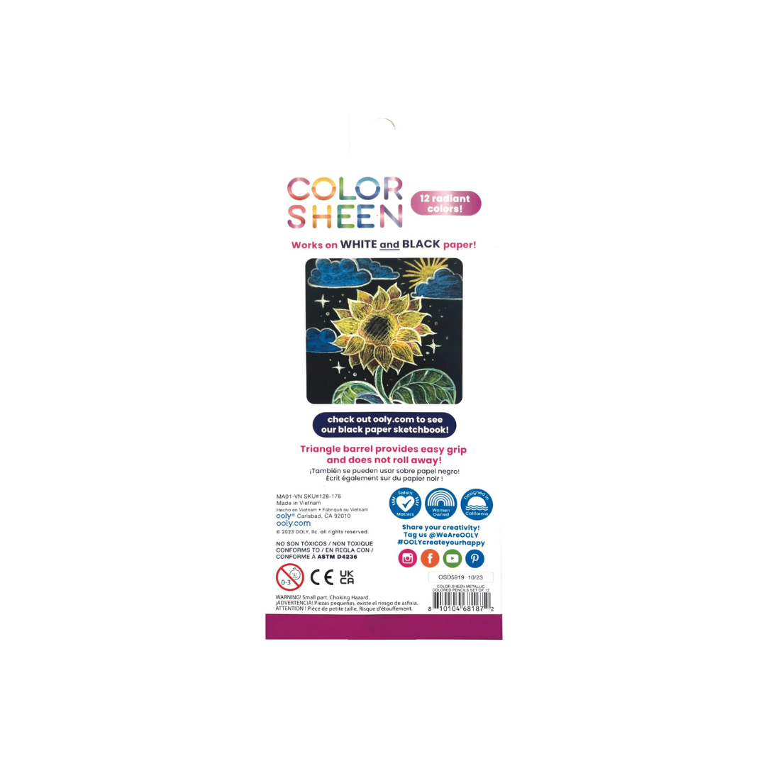 Color Sheen Metallic Colored Pencils Set of 12