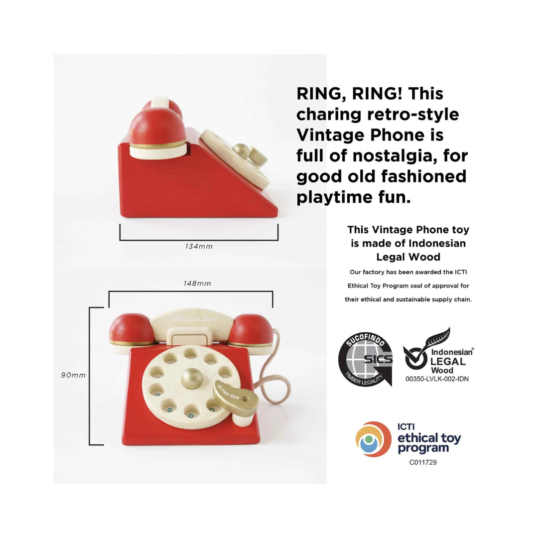 Vintage Wooden Phone