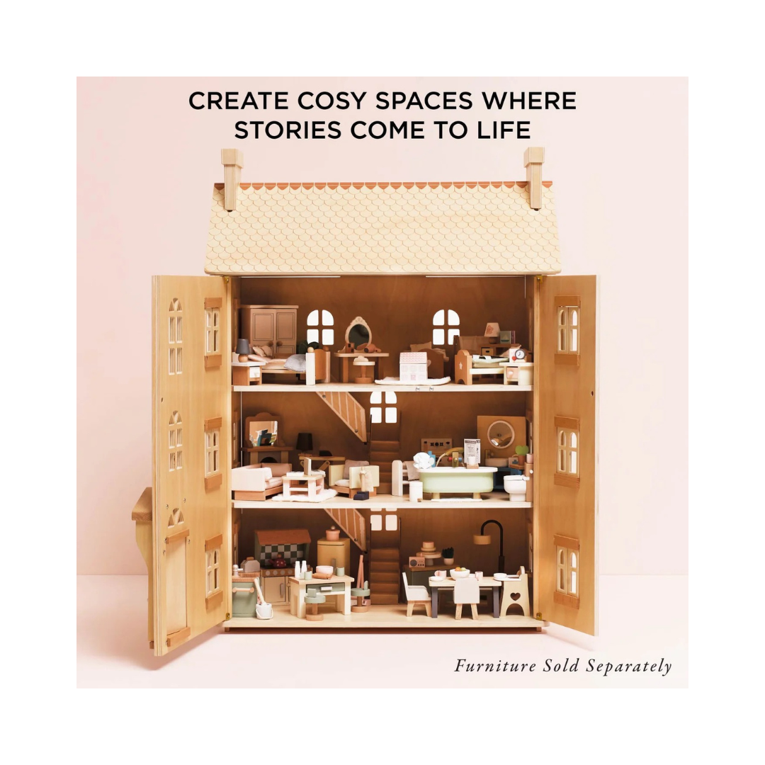 The Grand Natural Wood Doll House