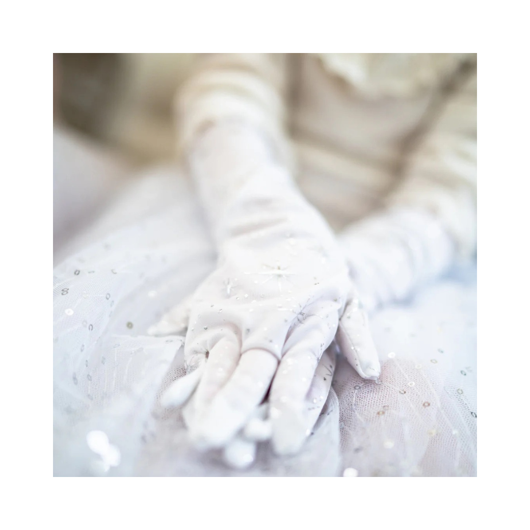 Silver Shimmer Gloves