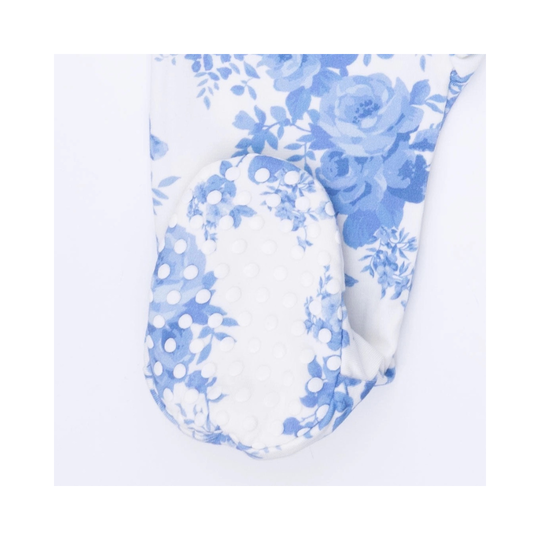 Dream Cottage Floral - 2 Way Ruffle Sleeve Zipper Footie