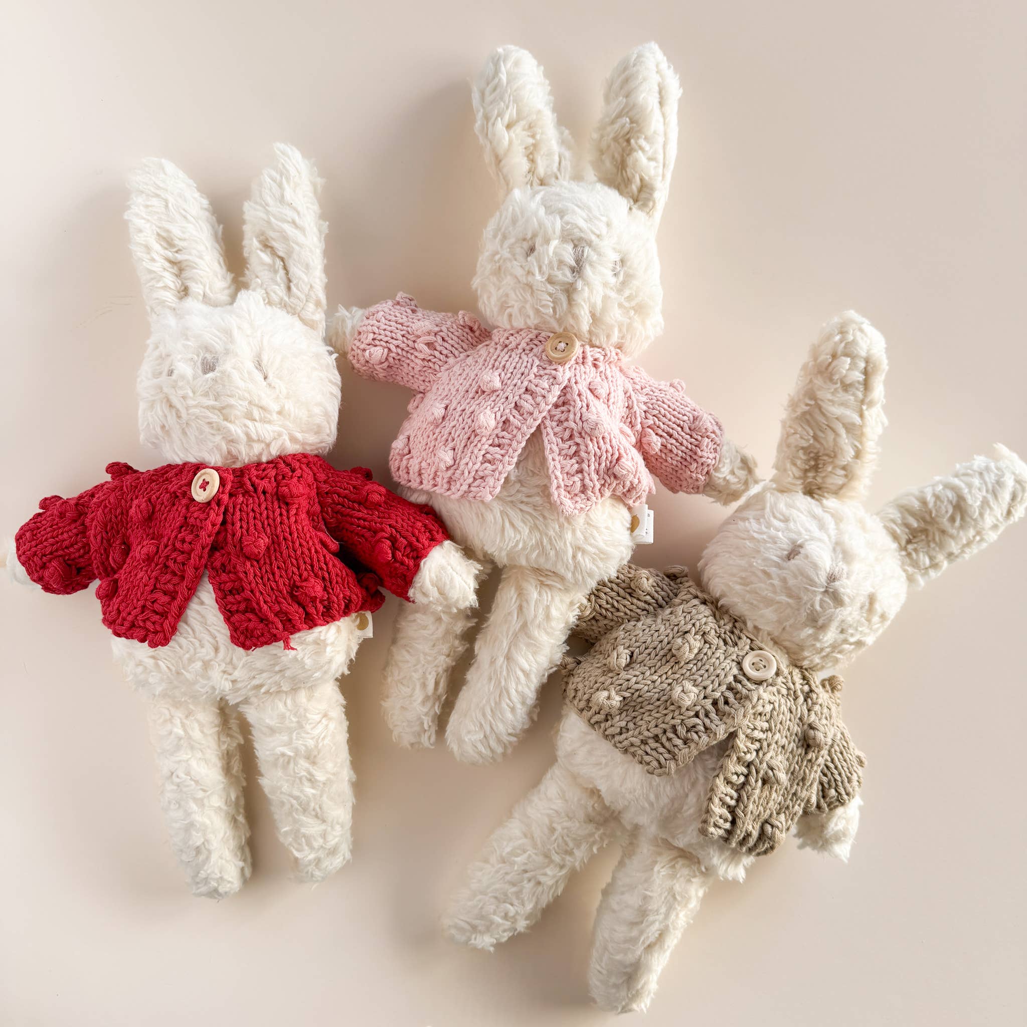 Plush Toy Popcorn Cotton Cardigan Stuffed Animal Dress Up: Red