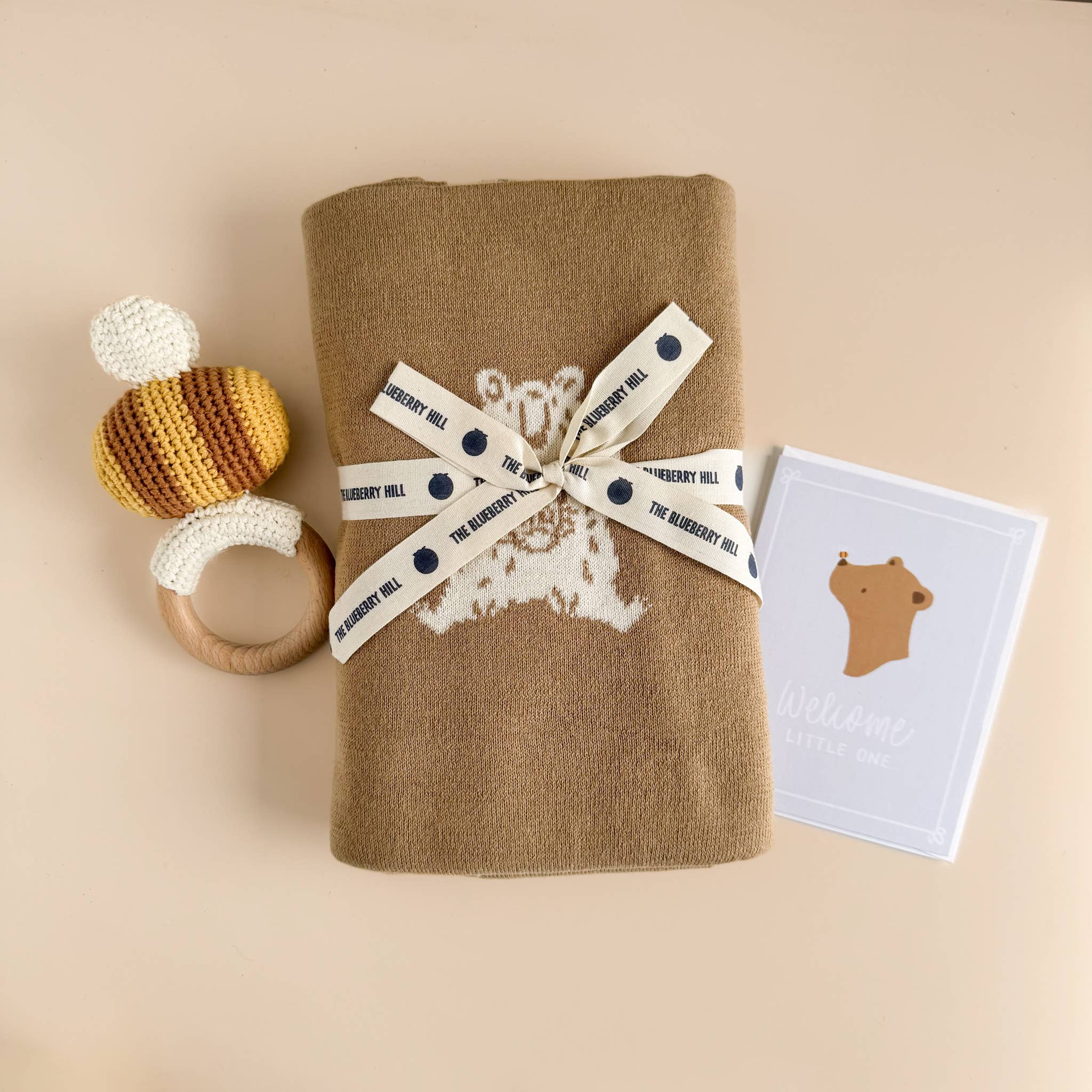 Cotton Crochet Rattle Teether Bee Spring Summer Baby Toy