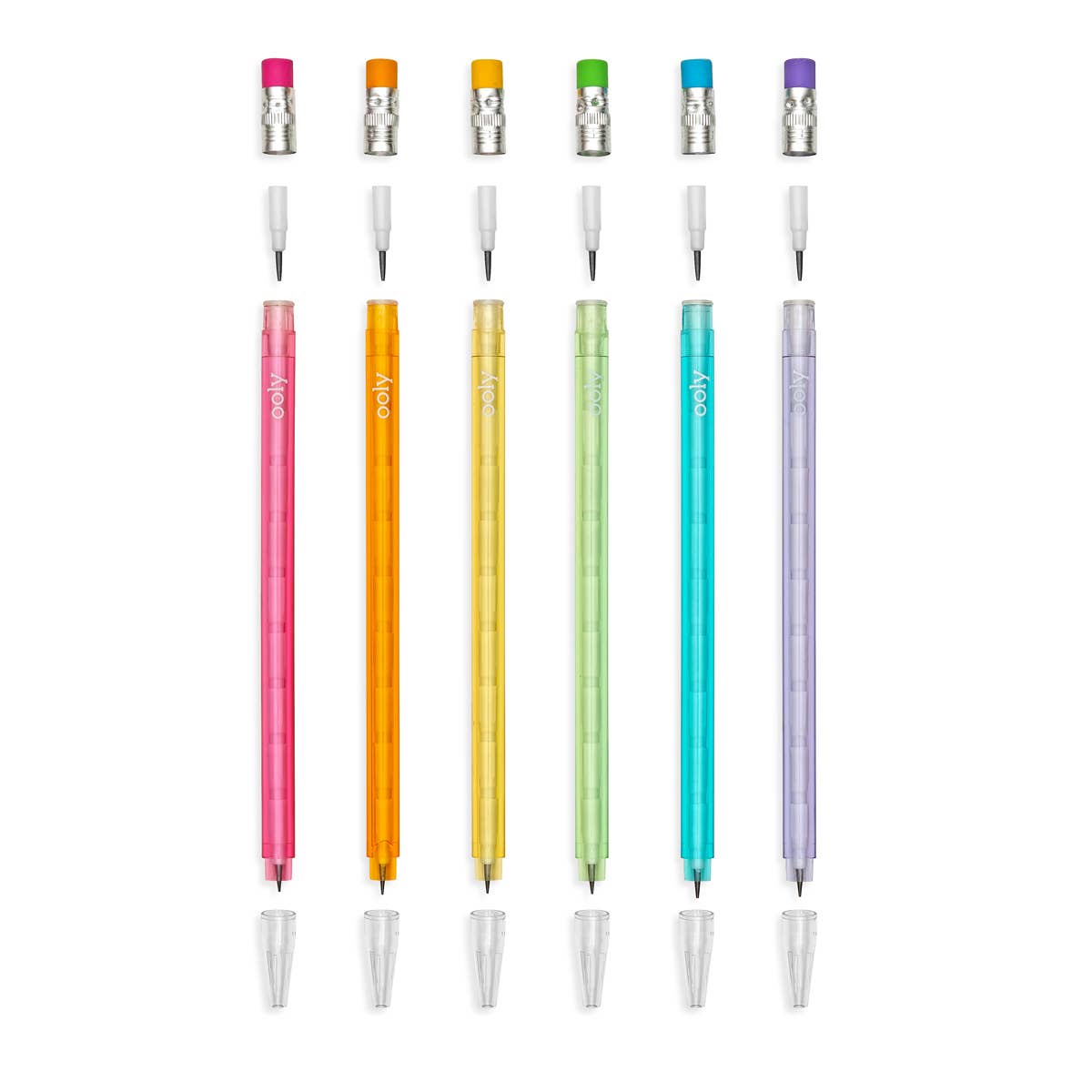 Stay Sharp: Non-Sharpening Graphite Pencils - Rainbow (Set o