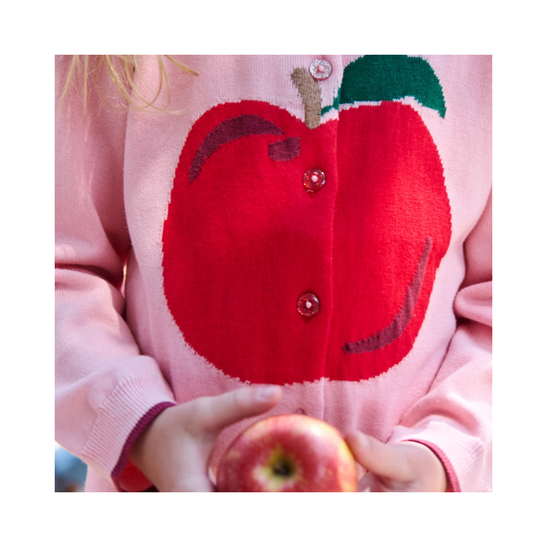 Crisp Apple Cardigan Sweater
