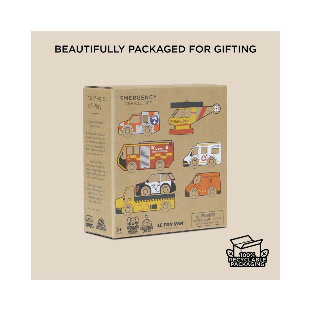 Emergency Wooden Vehicle Set