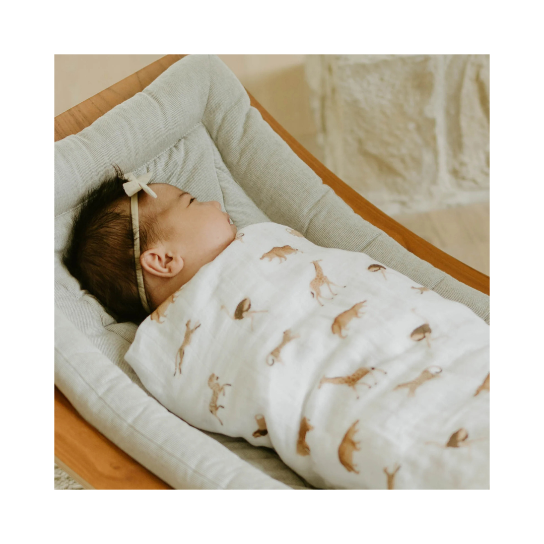 Animal Crackers Cotton Muslin Swaddle 47x47