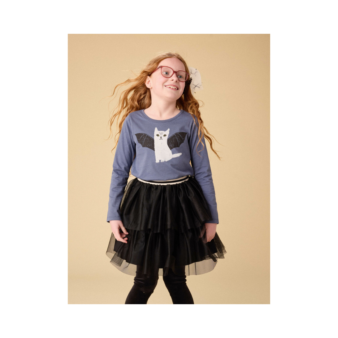 Jet Black Tiered Tulle Skirt