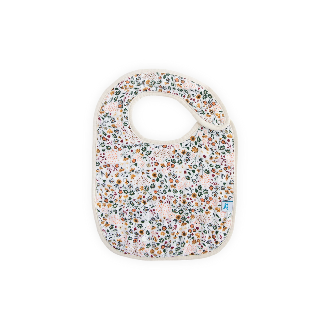 Cotton Muslin Classic Bib 3 Pack - Vintage Floral