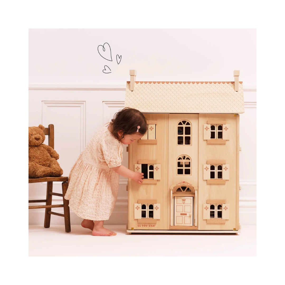 The Grand Natural Wood Doll House