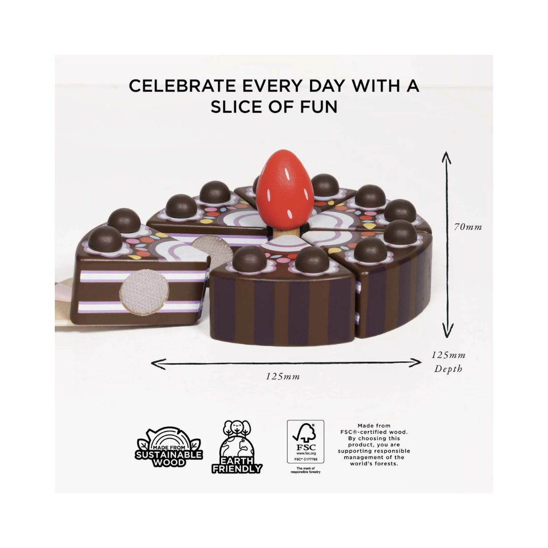 Wooden Chocolate Cake