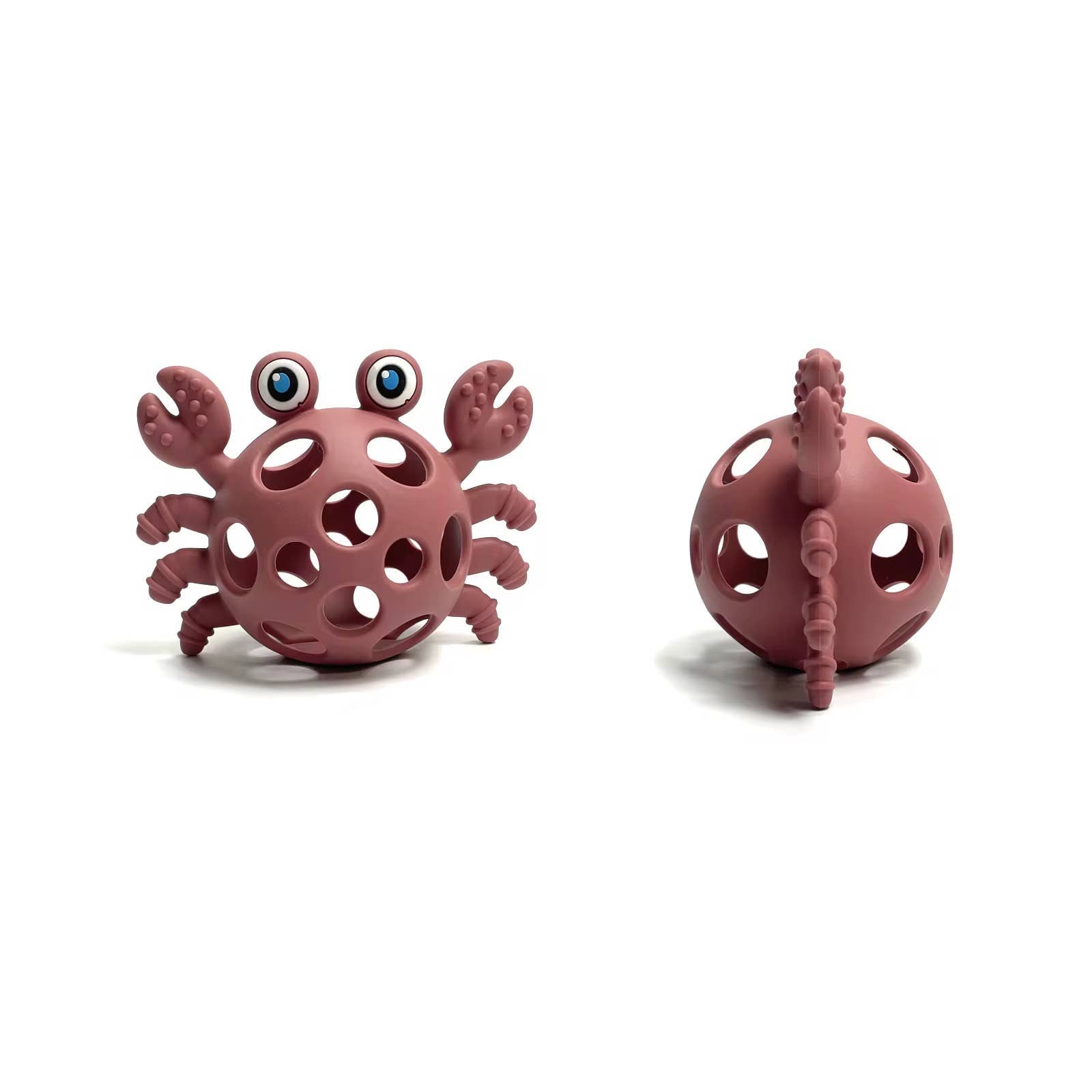 Silicone 3D Funny Crab Teether: Teal