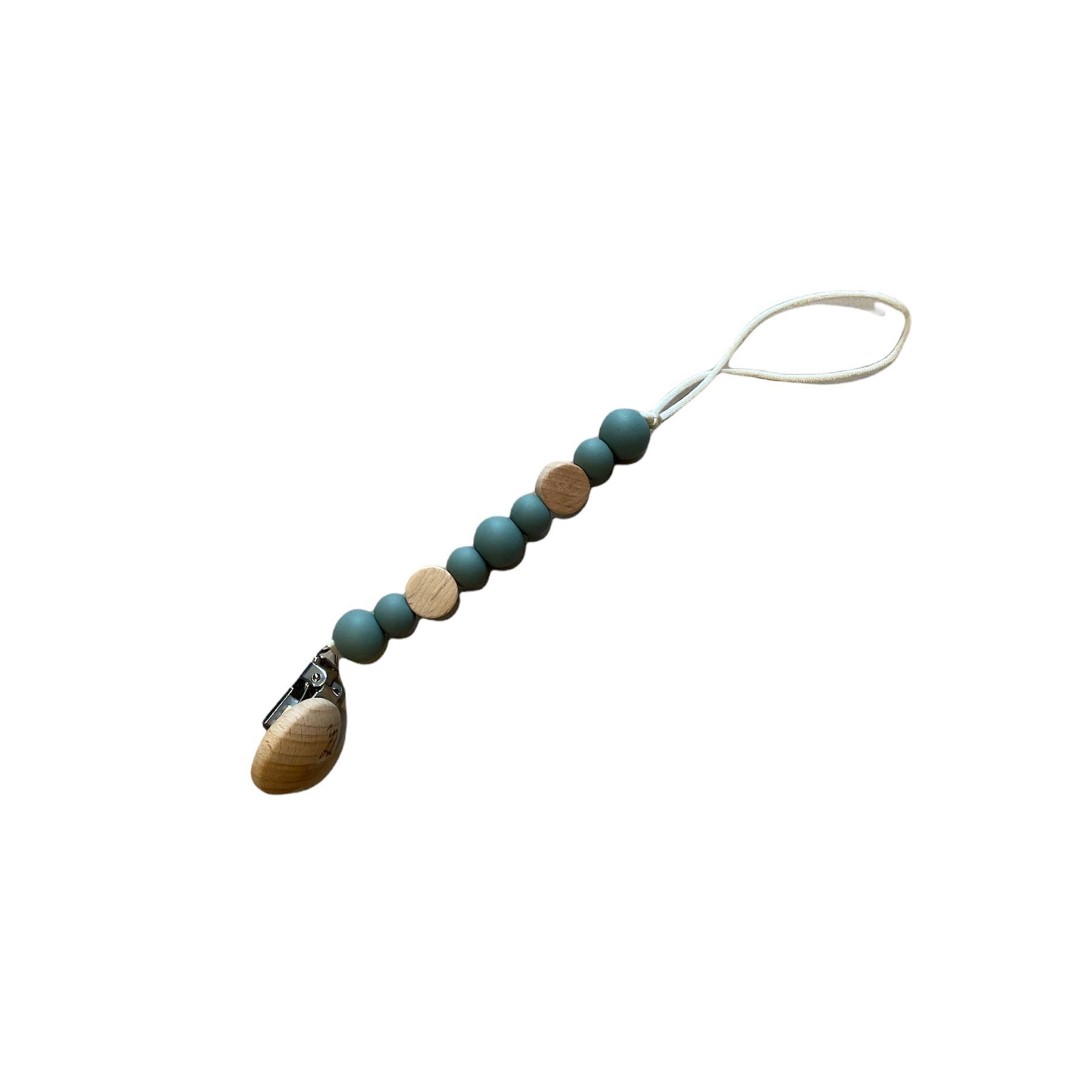 Saylor Petite Pacifier & Toy Clip: Baby's Breath