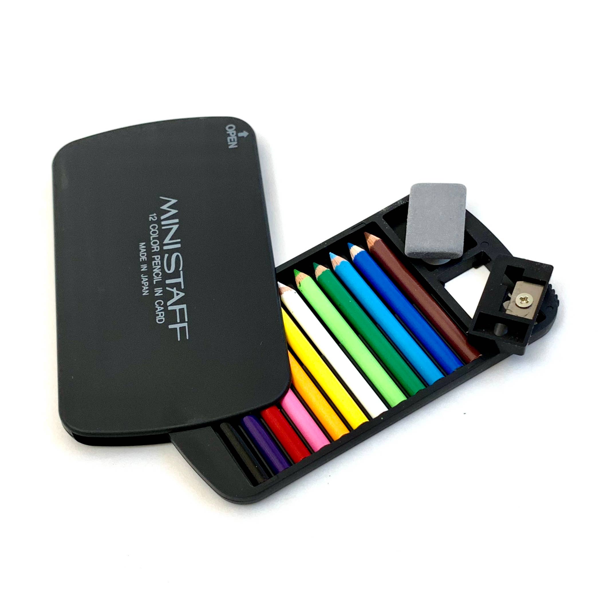22132 12 Mini Pencils in Black  Card Case-1
