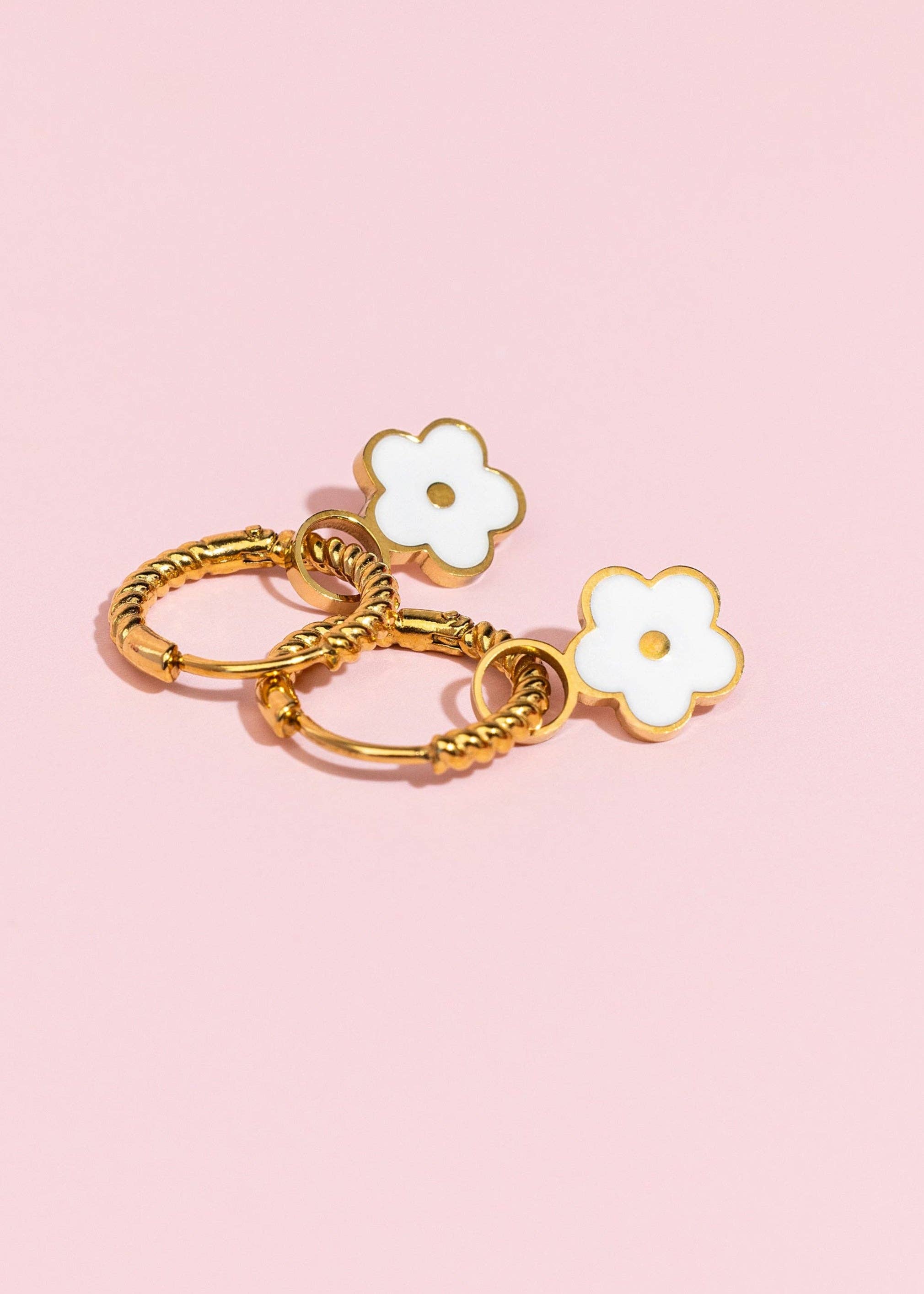 White Flower Charms