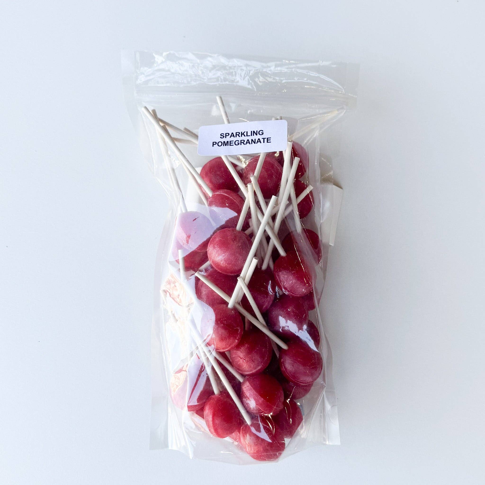 Large Lollies: Sparkling Pomegranate Lollipop Candy: 144 ct Bulk Case: Individually Wrapped