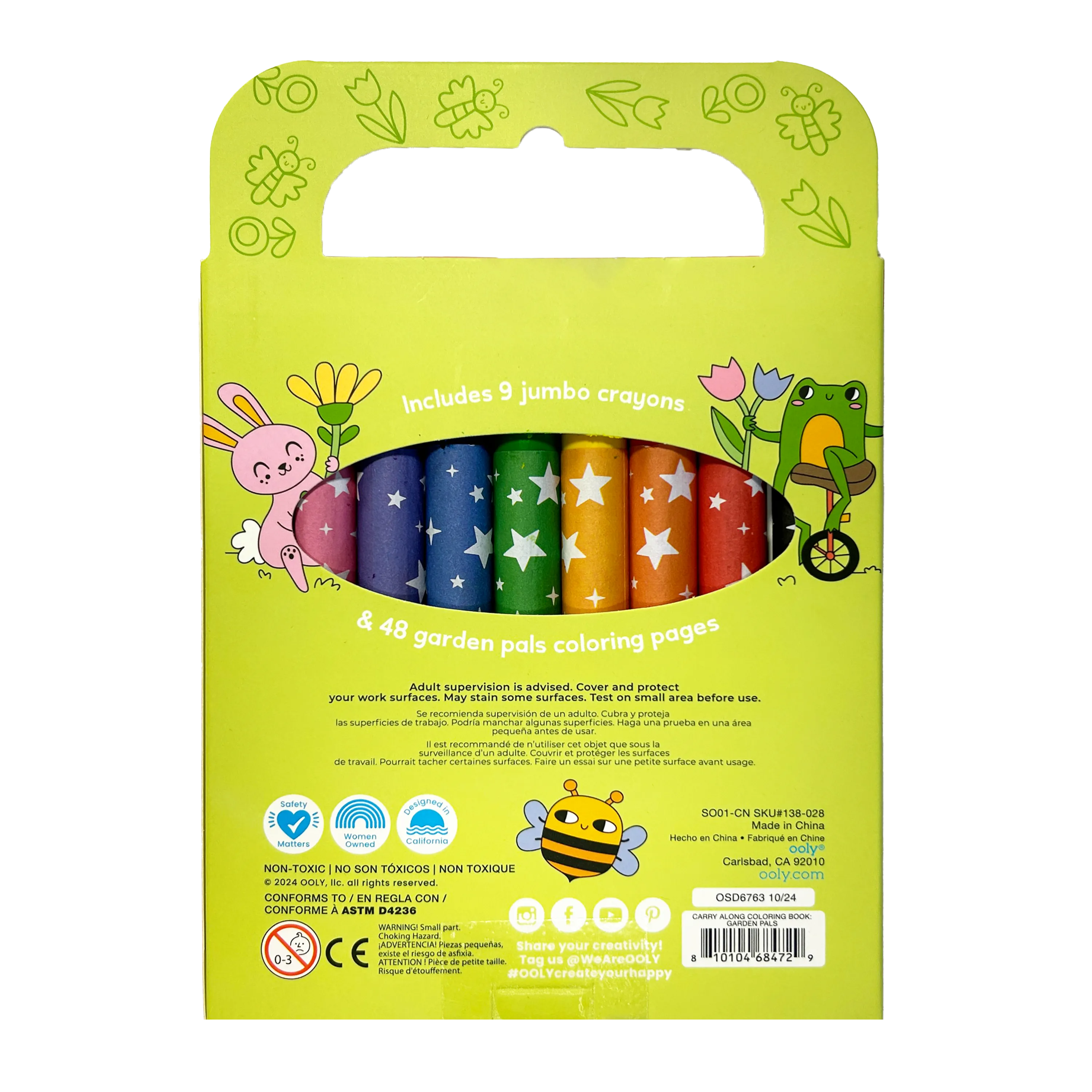 Carry-Along Coloring Book Set - Garden Pals