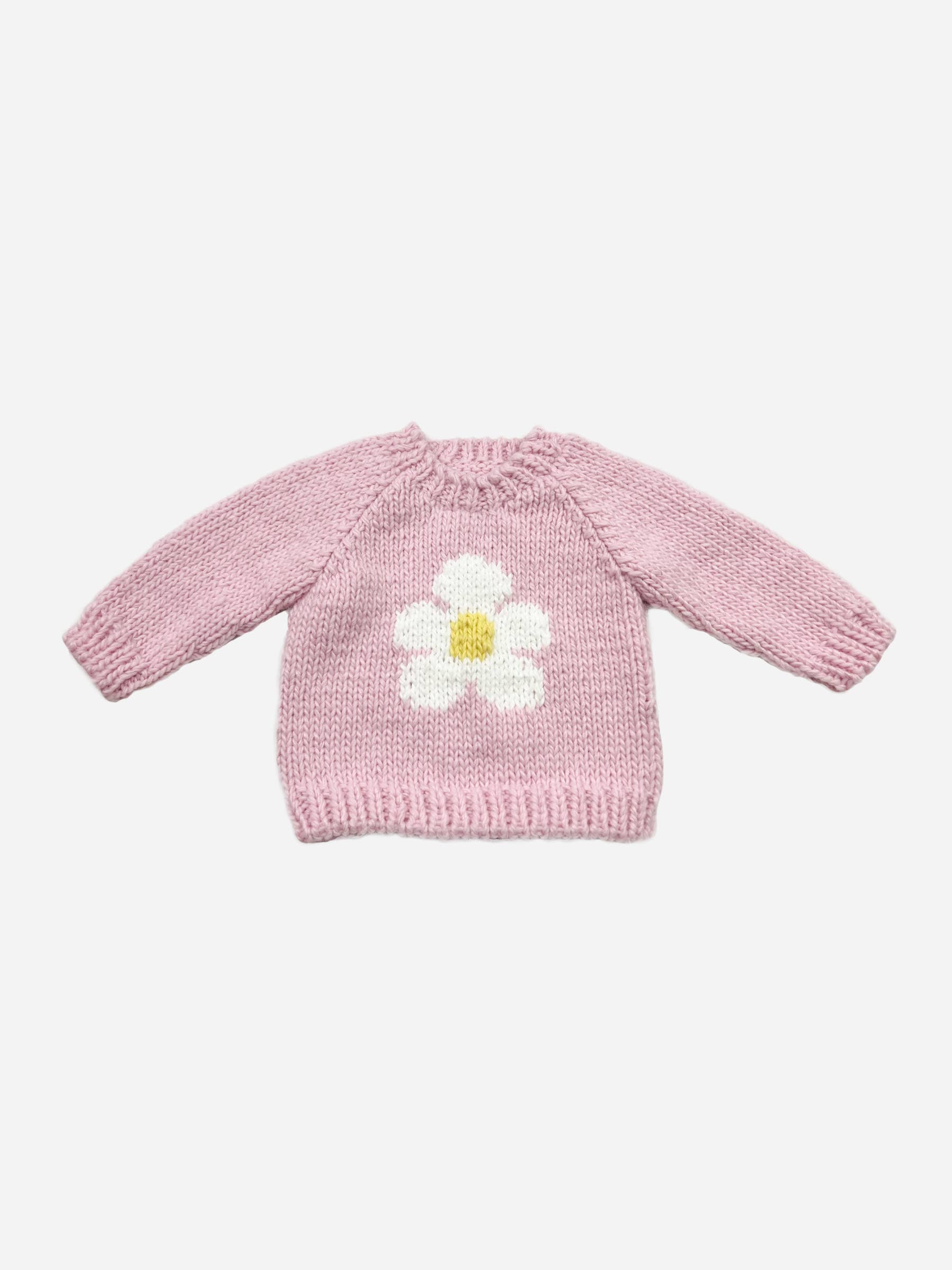 Flower Sweater Pink Baby Girl Spring Kid Apparel: XS; 6-12M