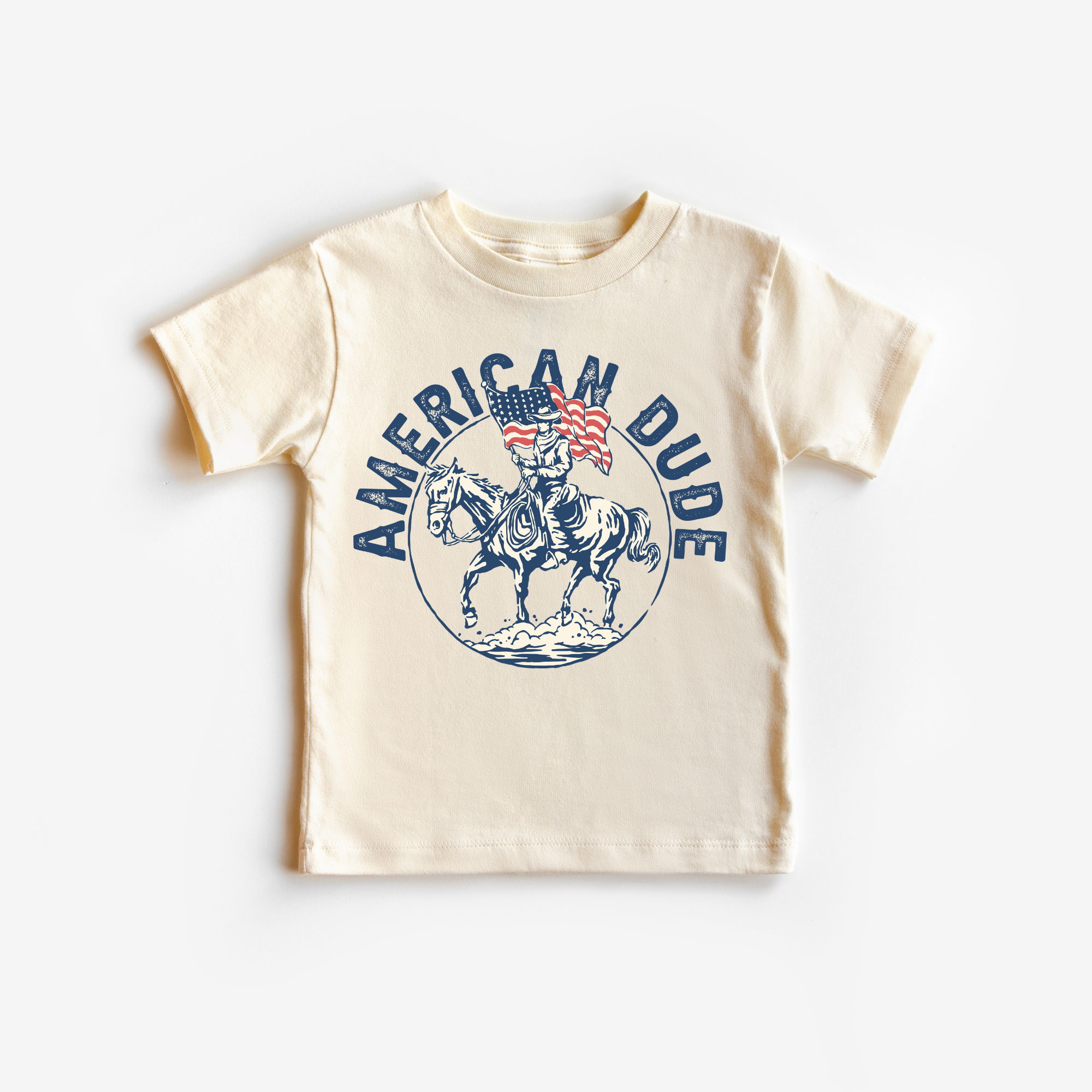 American Dude Boy 4th of July Kids Shirt : Grey / 2T
