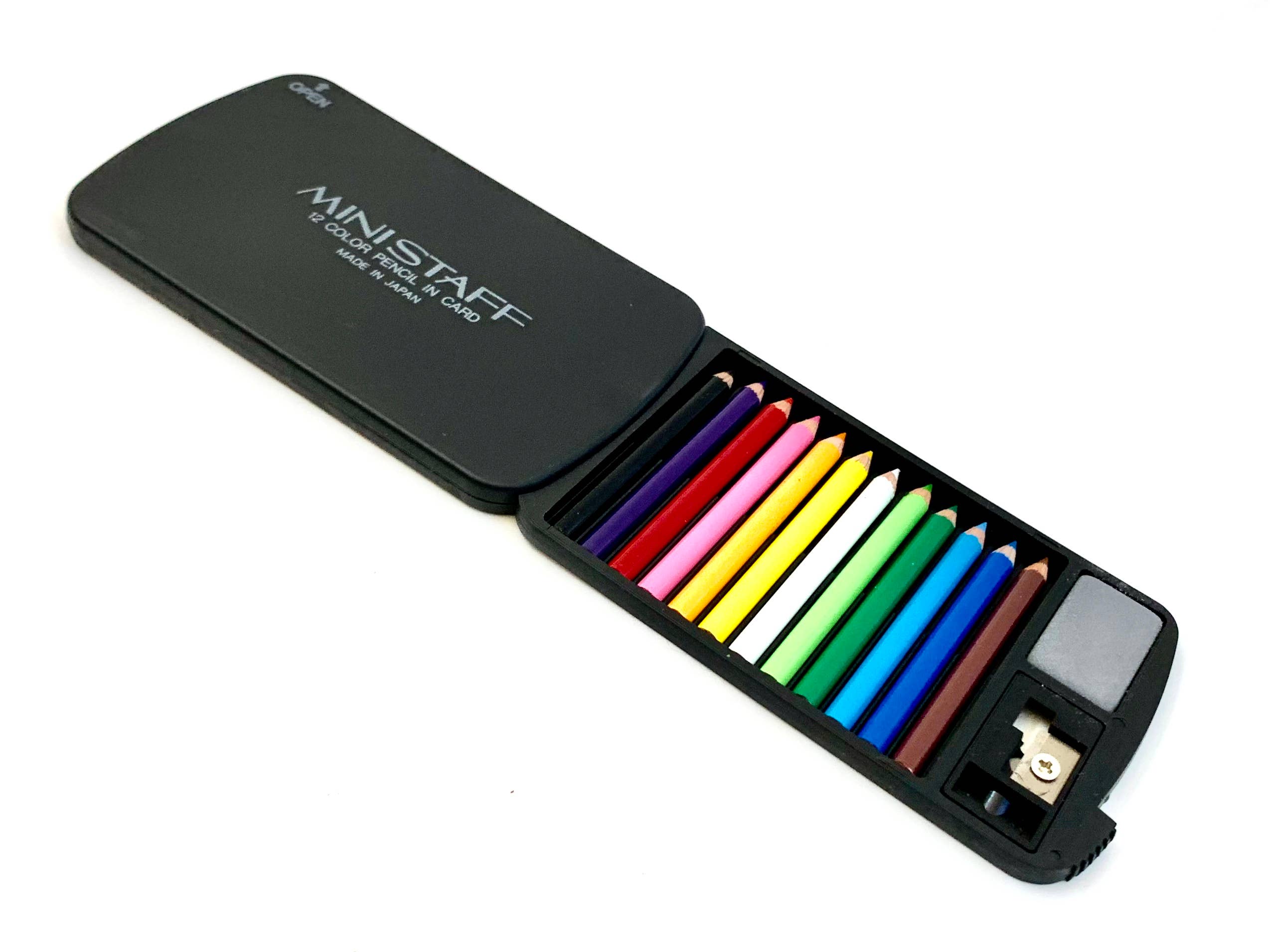 22132 12 Mini Pencils in Black  Card Case-1