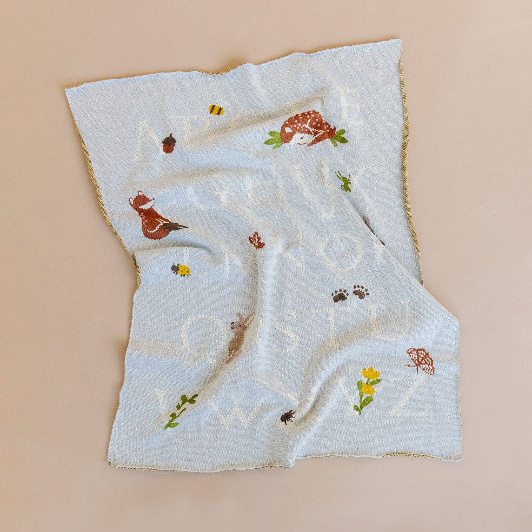 ABC Woodland Blanket Baby Organic Cotton Back to School Kid