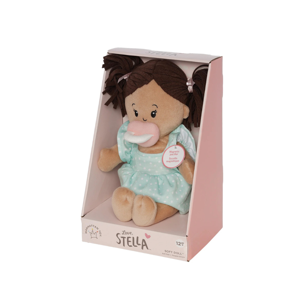 Love,Stella Doll Beige with Brown  Pigtails