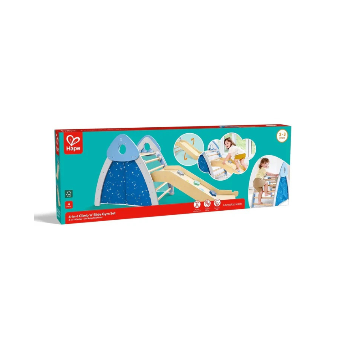 4-in-1 Climb 'n' Slide Gym Set