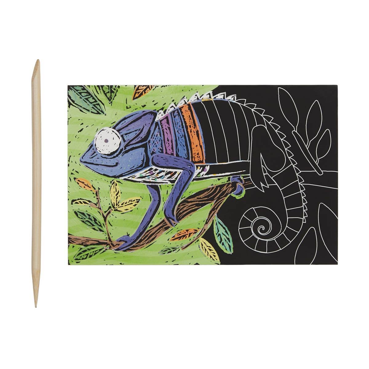 Mini Scratch & Scribble Art Kit: Jungle Fun - 7 PC Set