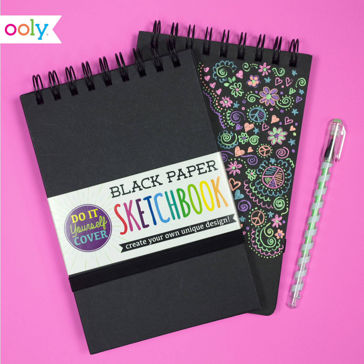 D.I.Y. Cover: Black Paper Sketchbook (5" x 7.5";75 Pages)