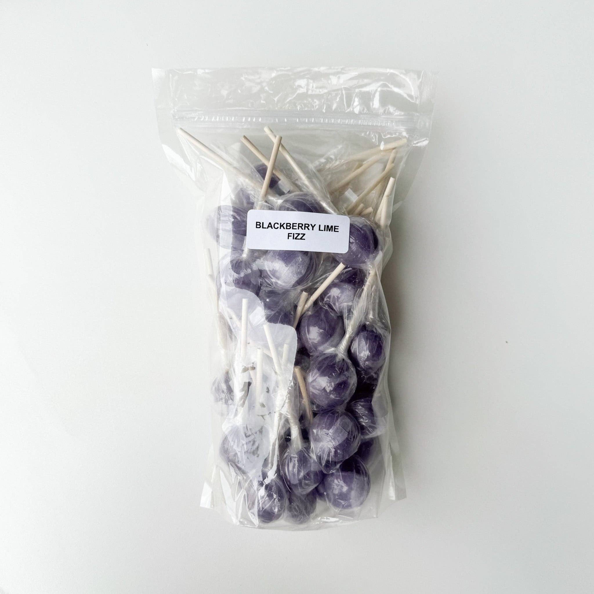 Large Lollies: Blackberry Lime Fizz Lollipop Candy: 144 ct Bulk Case Individually Wrapped