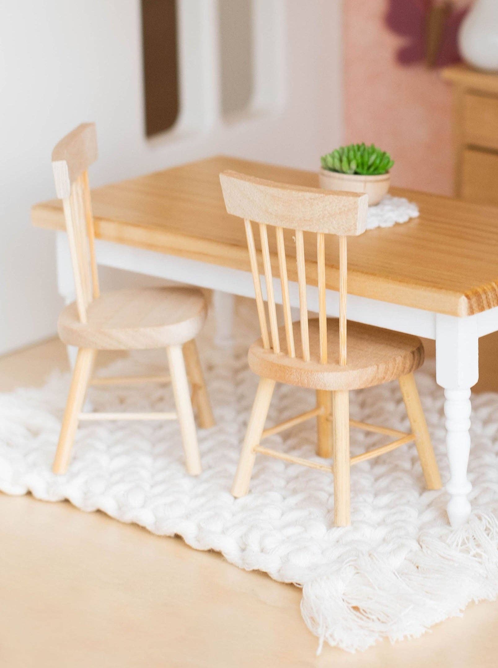 Dollhouse Classic Windsor Dining Chair | Natural Wood