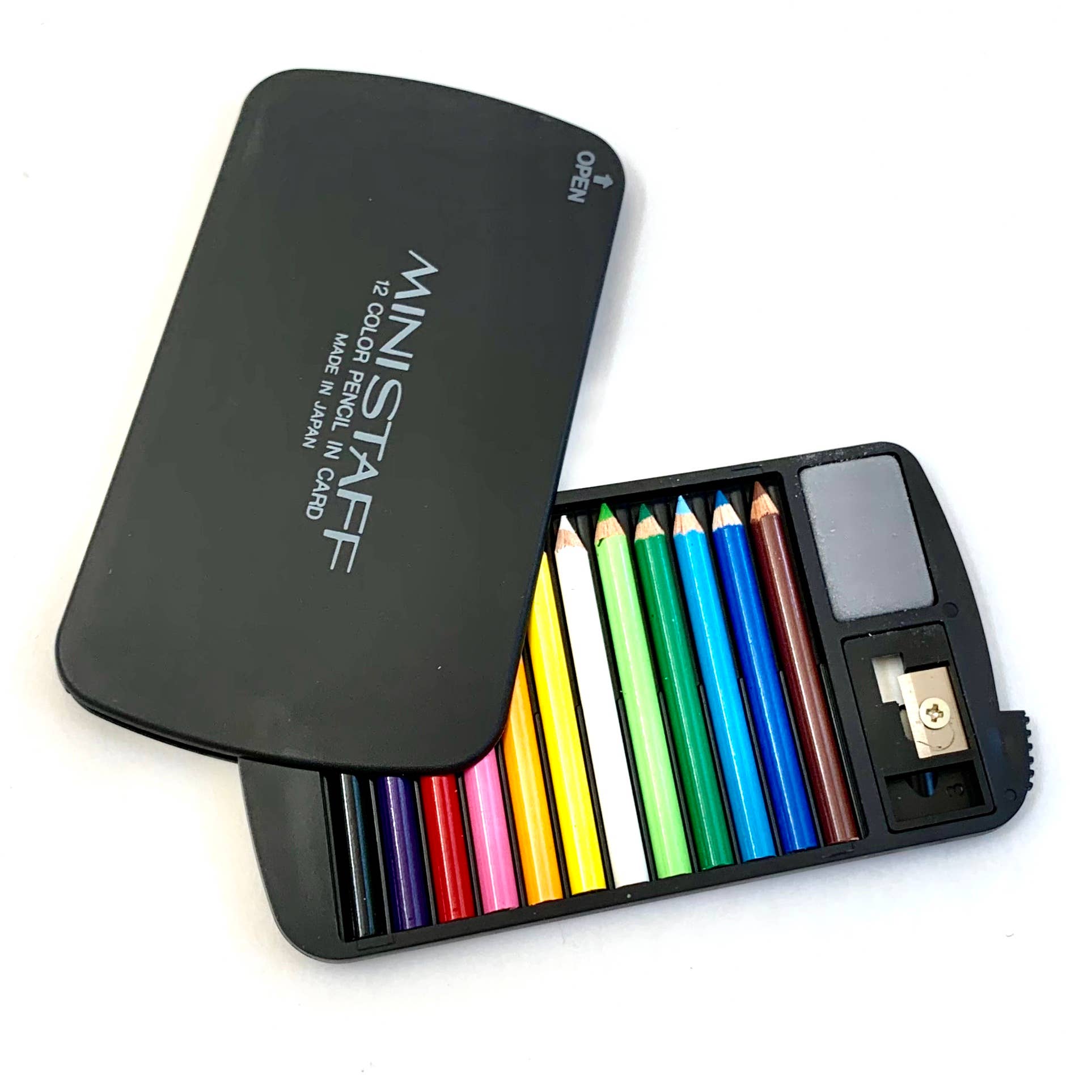 22132 12 Mini Pencils in Black  Card Case-1