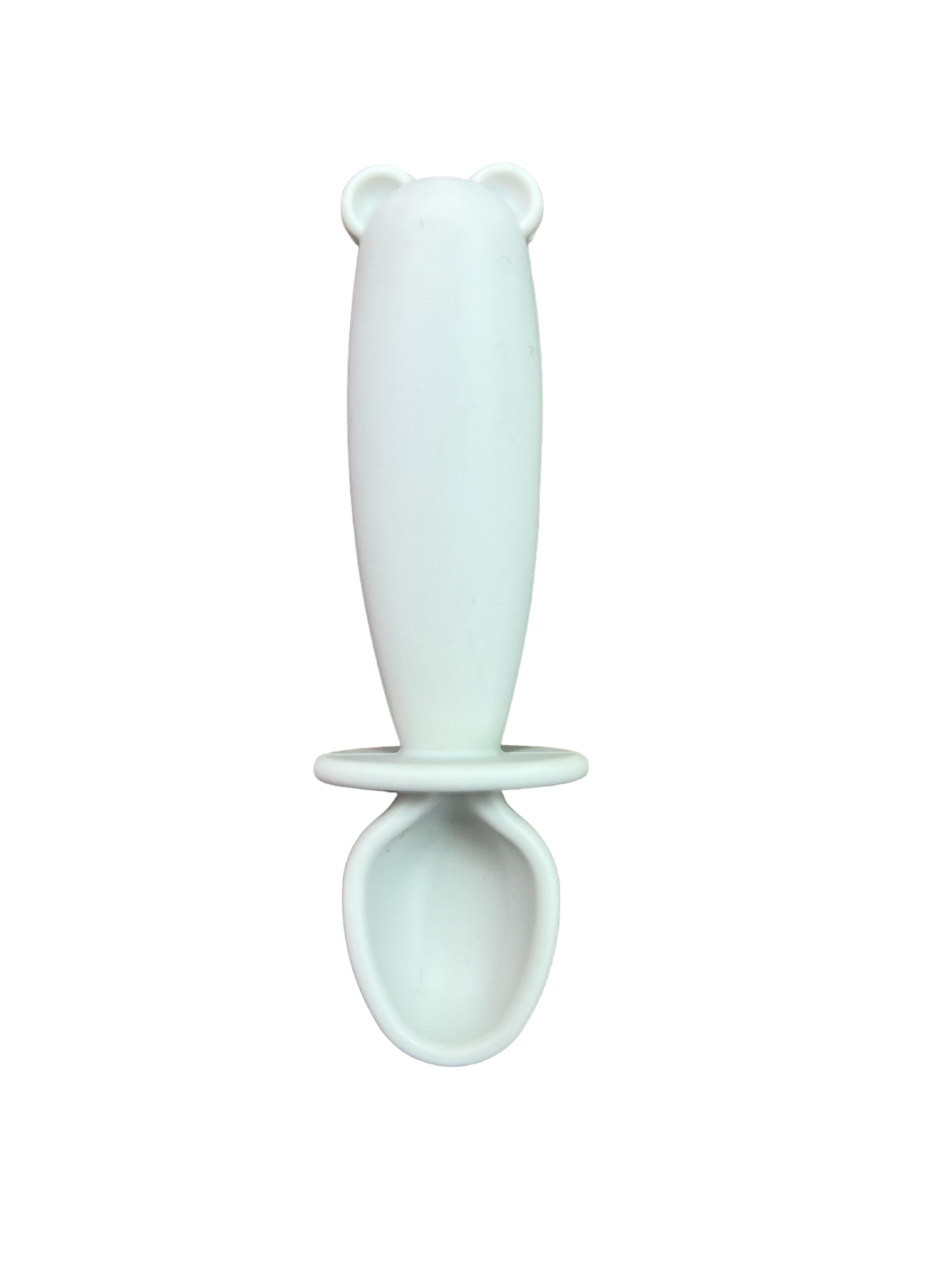 LIMITED STOCK!!! SILI SPOON & FORK TEETHER SET: MIsty Rose