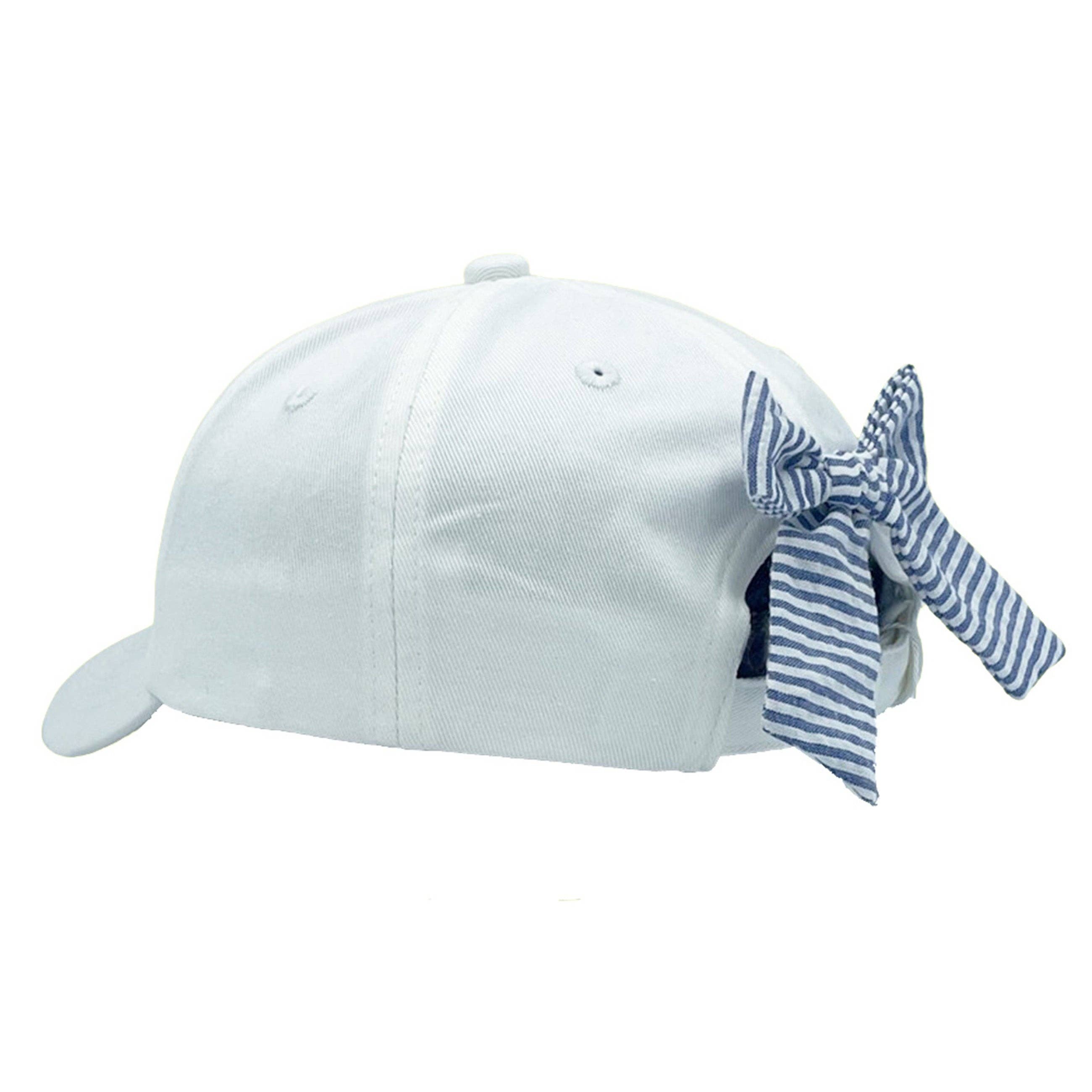 American Flag Bow Baseball Hat (Baby, Youth, Junior): Junior (Ages 7-12)