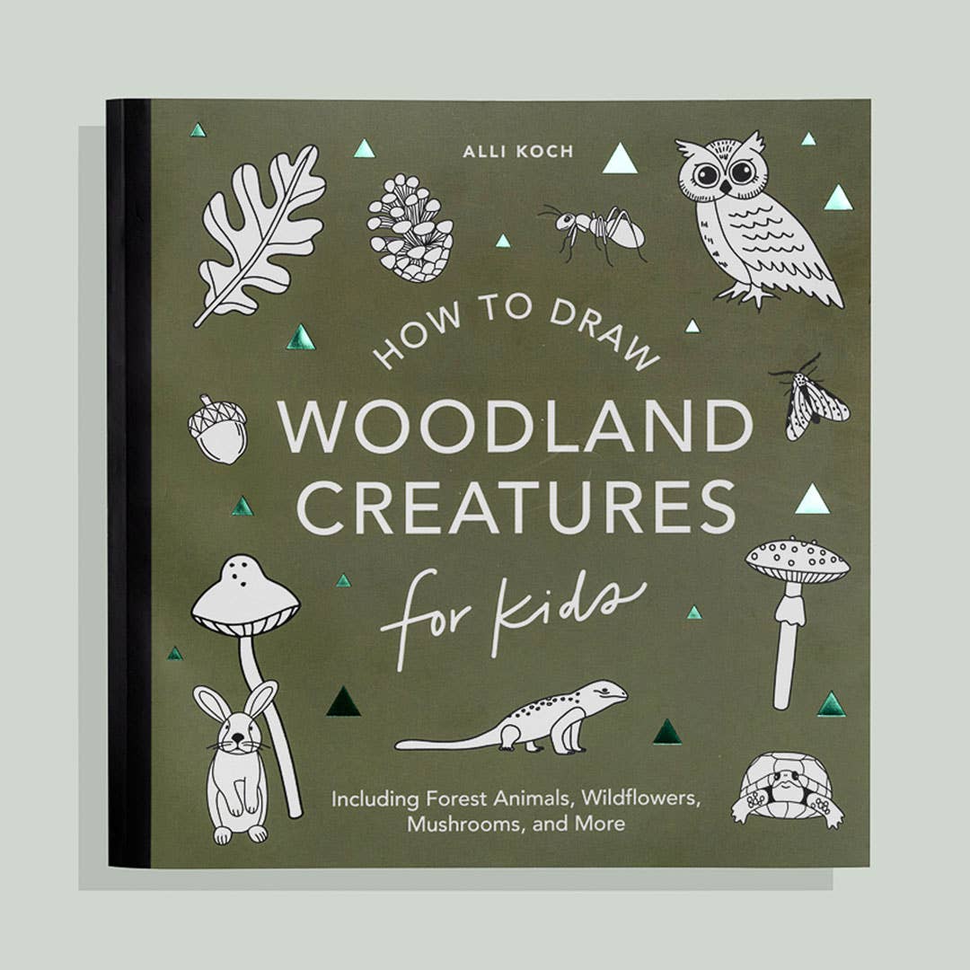 Mushrooms & Woodland Creatures: Kids How to Draw Book