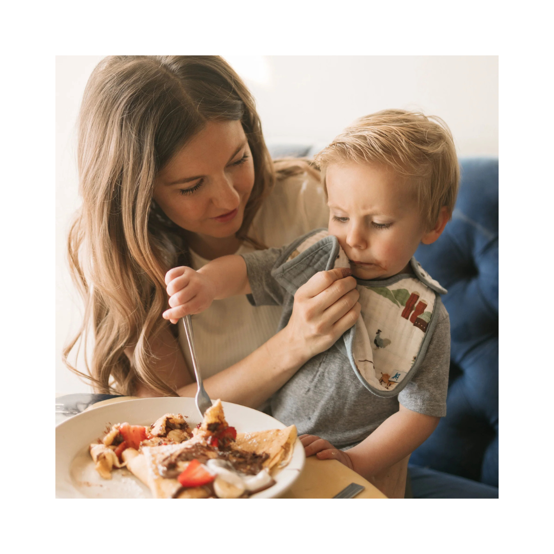 Cotton Muslin Classic Bib 3 Pack - Farmyard