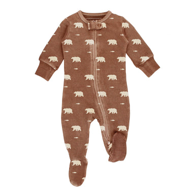 Latte Bear Cozy 2 Way Zipper Footie