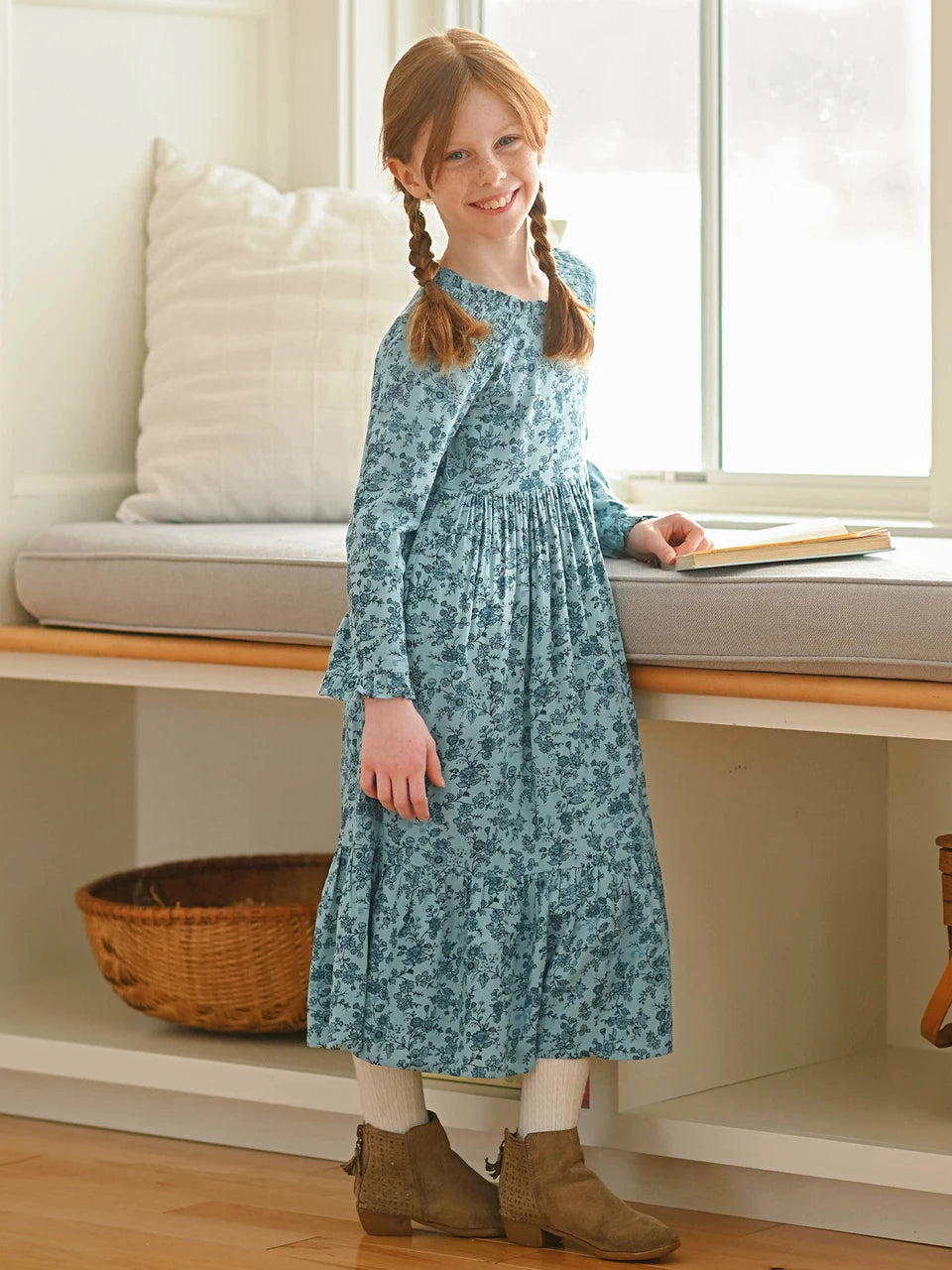 Smoke Blue Porcelain Dress