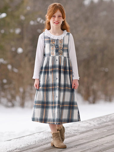 Sky Sky Plaid Dress
