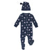 Snowy Night Holiday Thermal 2 Way Zipper Footie & Cap Set