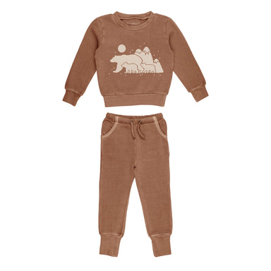 Latte Bear Graphic Sweatshirt & Jogger Set
