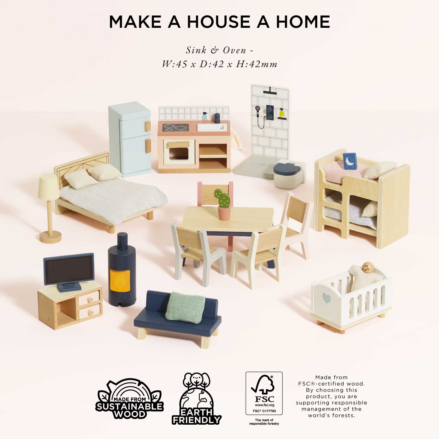 Le Toy Van Complete Doll House Furniture Set